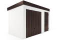 GARDEON® Gartenhaus mit Türen und Hörmann-Garagentor